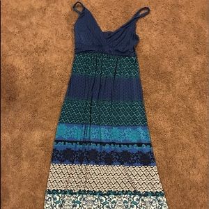 Summer blue maxi dress
